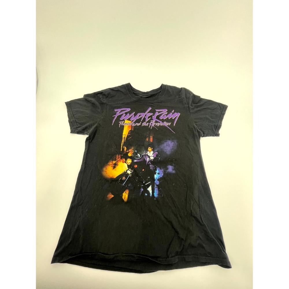The Prince Estate Purple Rain Cover T Shirt Womens Small Black The Revolutions